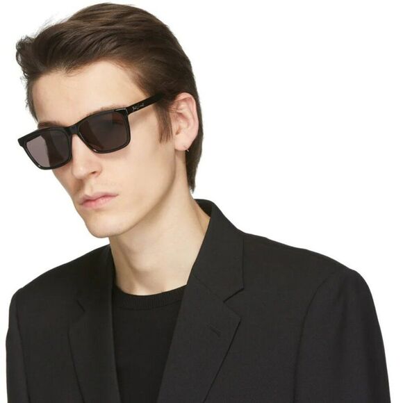 NEW Saint Laurent SL318 001 Black Square Unisex Sunglasses main image 4